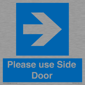 Please use Side Door (arrow Right) 